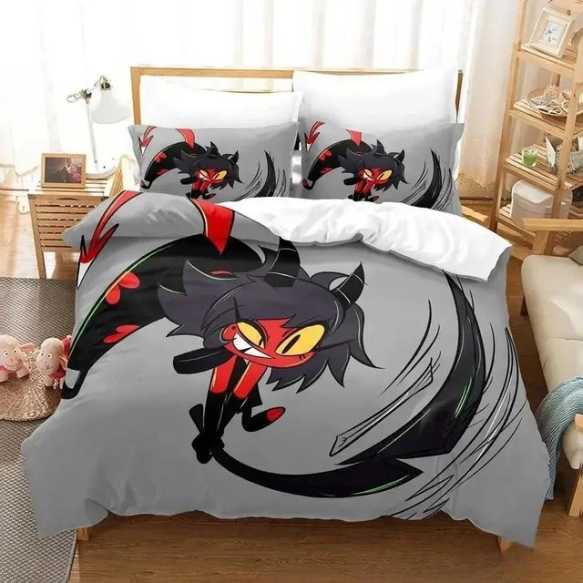 Loona Boss 3D Anime Bettwäsche Set für Erwachsene und Kinder, 3-teilig, B/H: 180 x 220 cm - Bild 1