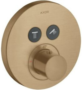 Hansgrohe ShowerSelect UP-THM Fertigmontageset Duschthermostat mit 2 Durchlässen, rund, Brushed Bronze - Bild 1