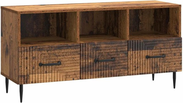 vidaXL TV-Schrank aus Altholz in Braun, Modernes Design für dein Wohnzimmer, B/T/H: 102 x 34,5 x 50 cm - Bild 1