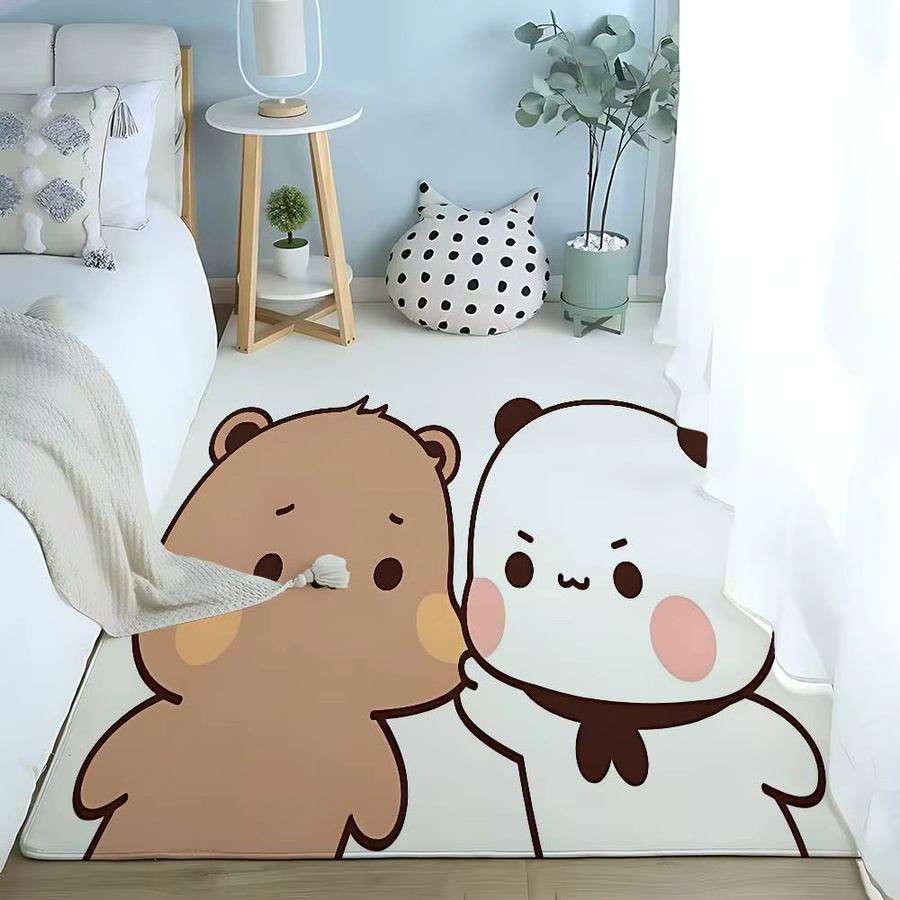 Bubu und Dudu Niedliche Bodenmatte von Bilibili, wetterfeste Motiv-Teppich für Wohnzimmer, Schlafzimmer oder Garten, Mehrfarbig, B/T/H: 60 x 40 x 1 cm - Bild 3