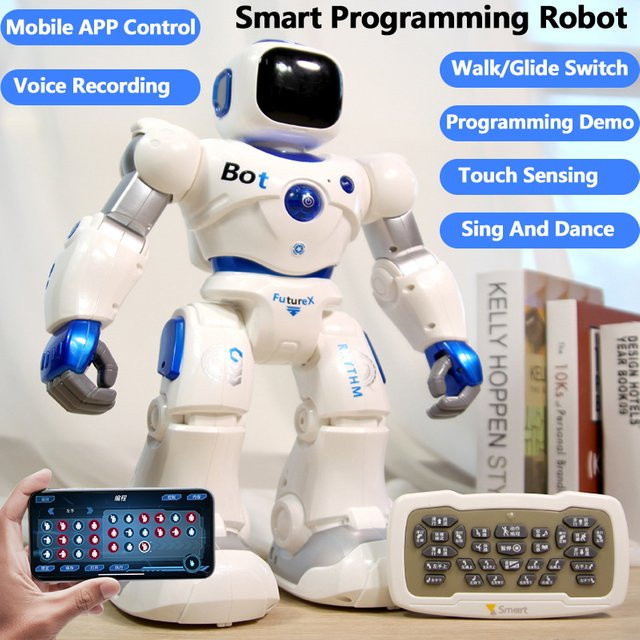 Tccicadas Programmierbarer Demo-RC-Roboter, APP-Steuerung, Blau - Bild 1