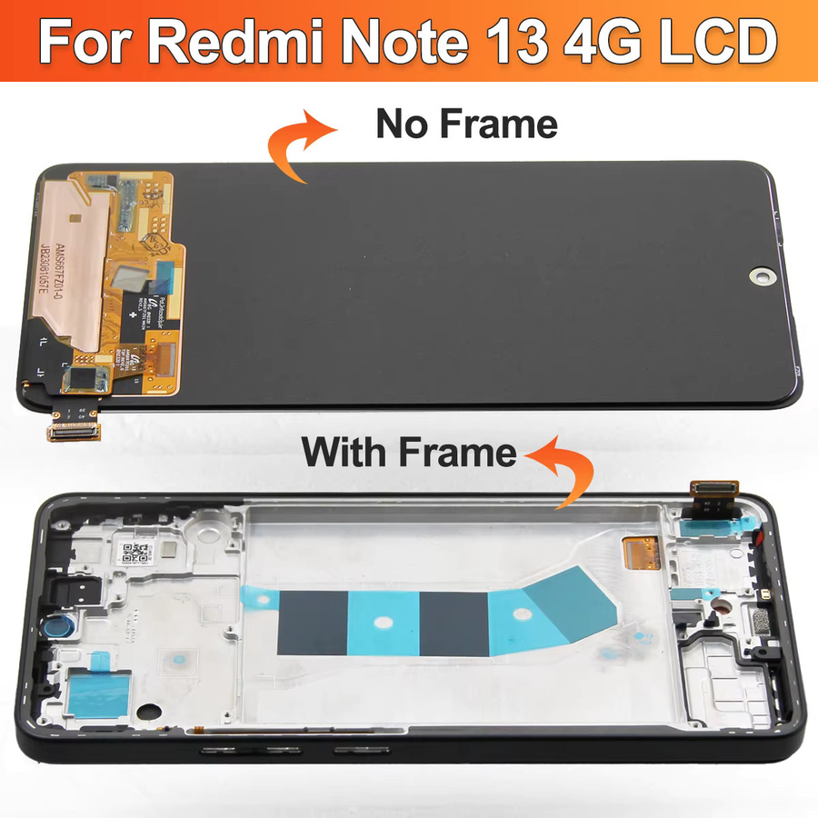 Xiaomi Redmi Note 13 4G LCD Display mit Rahmen und Digital Touch Screen in Schwarz - Bild 2