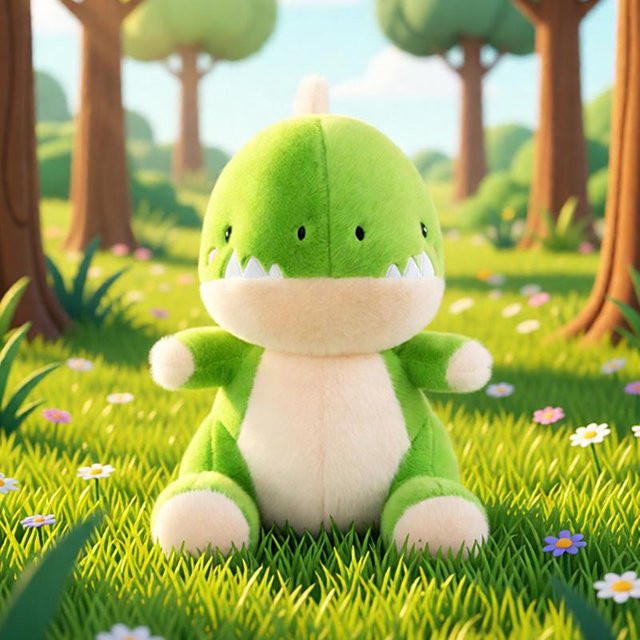 Yiran toy Dinosaurier Stofftier, Grün, Plüsch / Textil - Bild 1