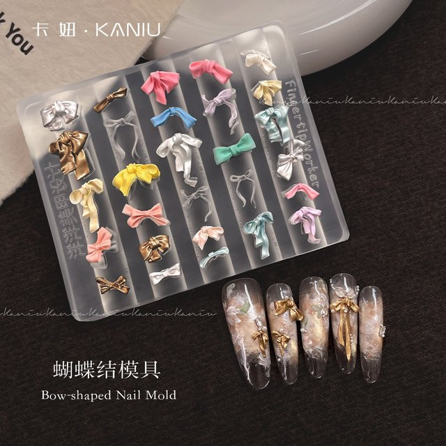 Kaniu Silikonform für Nageldesign, Bogen-Design, Transparent - Bild 1