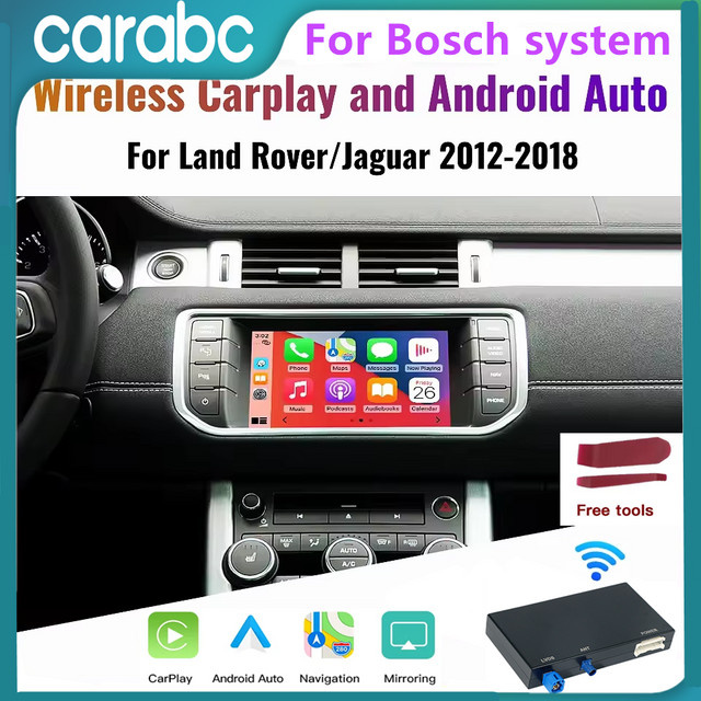 CARABC Wireless CarPlay und Android Auto Adapter für Land Rover und Jaguar in Schwarz - Bild 1