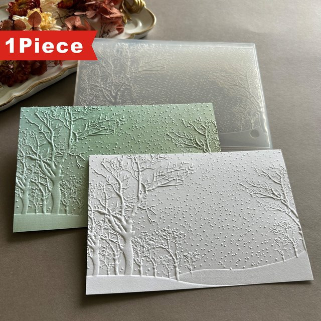 Dream Tree Ordner mit 3D-Prägung und Feiertagselementen aus Kunststoff für Collagen und Heimwerkerarbeiten - Bild 1