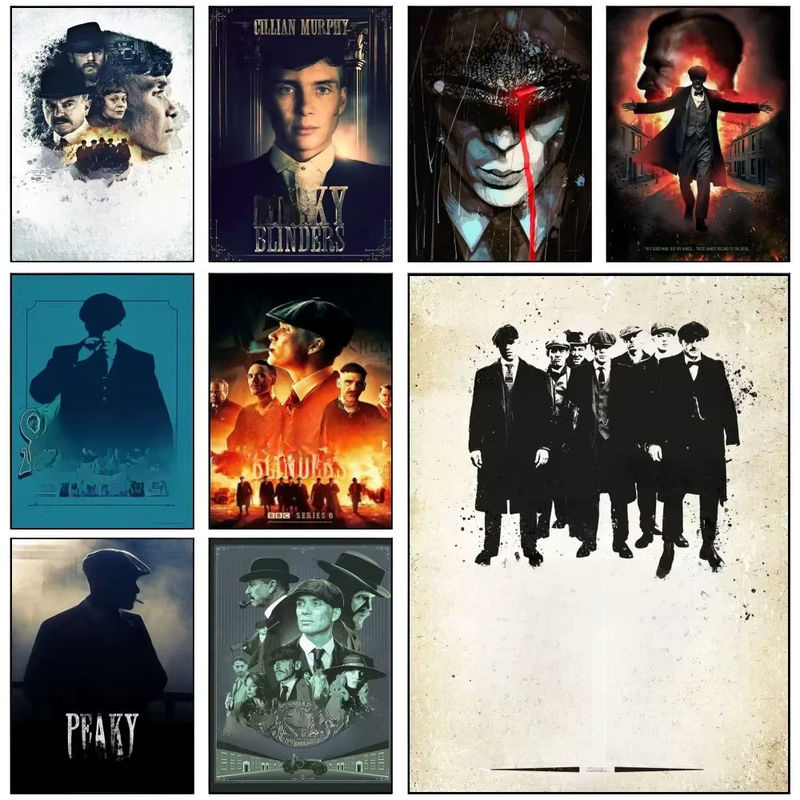 Wasserdichter Peaky Blinders Filmplakat Aufkleber in Vintage-Optik für deine Wanddekoration, mehrfarbig und rechteckig - Bild 7