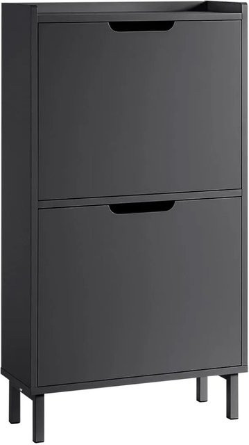 SoBuy Schuhschrank FSR151-SCH mit 2 Klappen in Schwarz - Bild 1