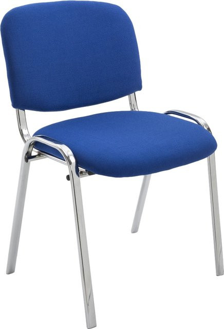 CLP Konferenzstuhl KEN CHROM Stapelstuhl mit Stoffbezug und Metallgestell in Chromoptik - Bild 1
