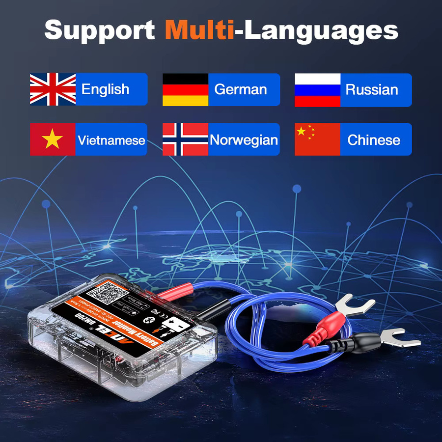 ANCEL BM200 Kabelloser 12V Batterie-Monitor mit Bluetooth 4.2 zur Überwachung des Batteriezustands für Android und iOS - Bild 2
