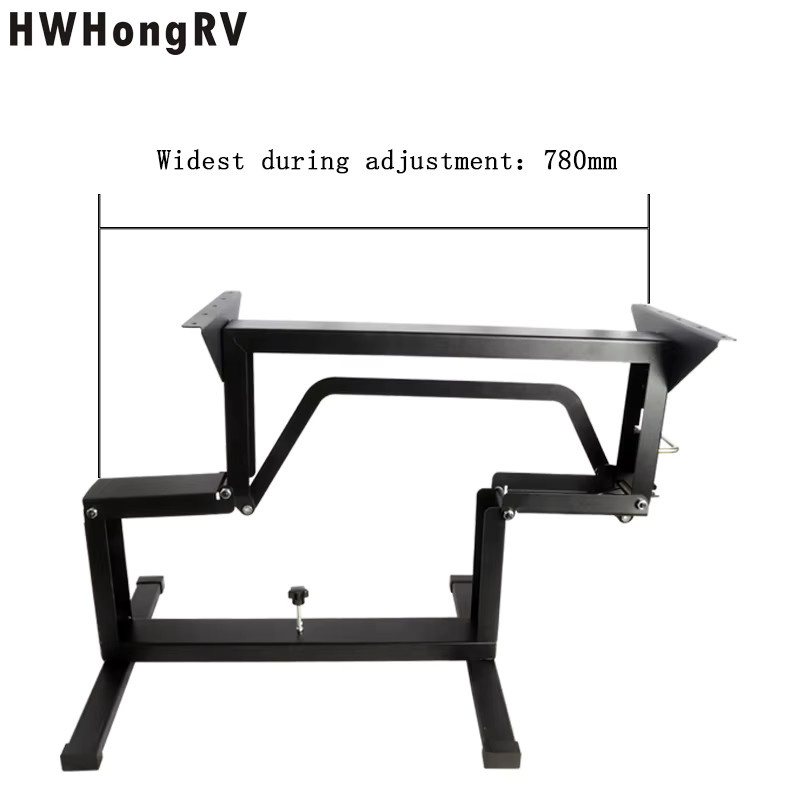 HWHongRV Klapptischbein aus Metall in Schwarz Matt für Wohnmobile, Wohnwagen und Outdoor-Aktivitäten - Bild 5