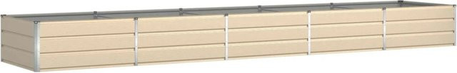vidaXL Pflanzkübel aus verzinktem Stahl in Elfenbein/Beige B/T/H: 195 x 100 x 45 cm - Bild 1