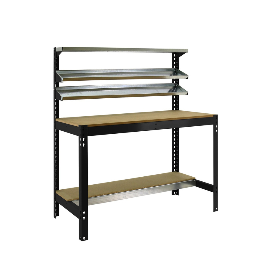 PROREGAL Werkbank Buffalo mit Frontablage in Anthrazit, H x B x T: 84 x 90 x 61 cm - Bild 2