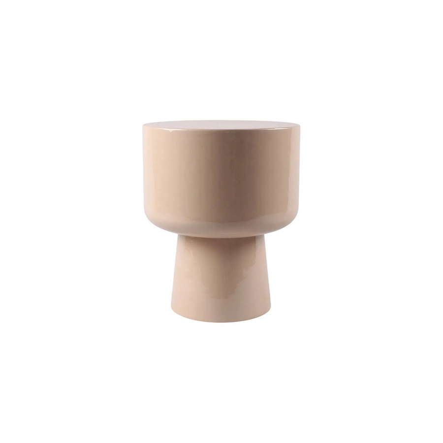 Beistelltisch Faleny von Vente-unique in Beige mit Metallgestell und quadratischer Form, Höhe: 38 cm, Breite: 38 cm, Tiefe: 45,5 cm - Bild 2