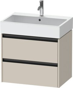 Duravit Waschtischunterschrank Ketho.2 in Tau Matt Beige, wandhängend mit 2 Schubladen, B: 68,4 cm, T: 46 cm, H: 54,9 cm - Bild 1