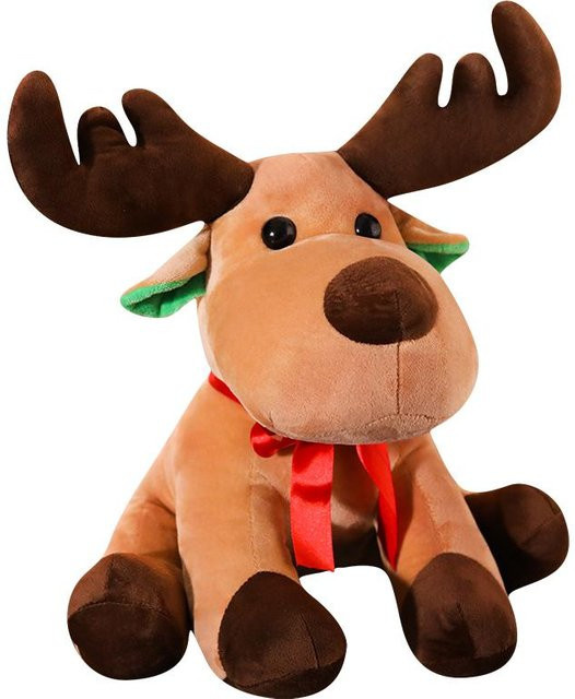 Weihnachts-Elch Plüschtier, Reh Puppe, 35cm, ab 3 Jahre - Bild 1