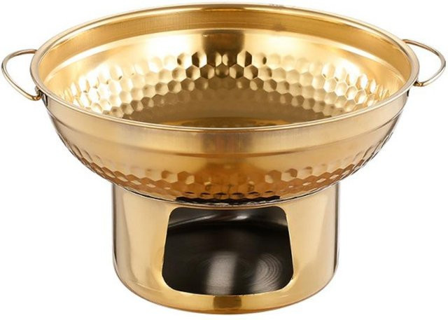 PRELEXT Edelstahl Thai Topf mit Schornstein und Verbrühschutz in Silber oder Gold - Bild 1