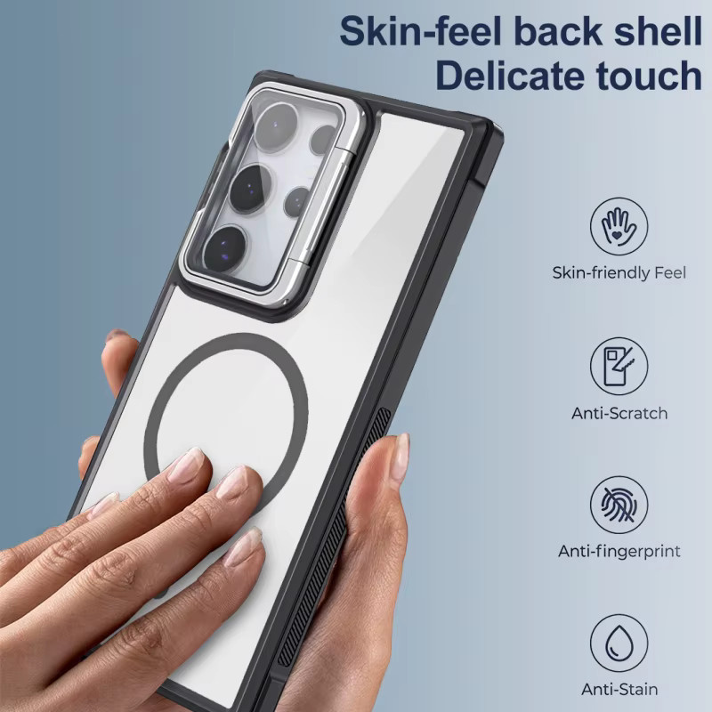 Transparente Magnet-Schutzhülle für Samsung Galaxy S26 S25 S24 S23 Ultra Plus mit Acryl-Linsenhalterung und MagSafe-Kompatibilität - Bild 3