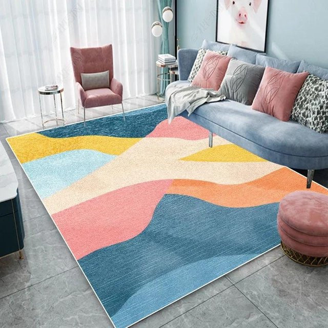 CSQ Five Geometrischer Teppich in Multicolour, Weich und Rutschfest, B/T: 120 x 160 cm - Bild 1
