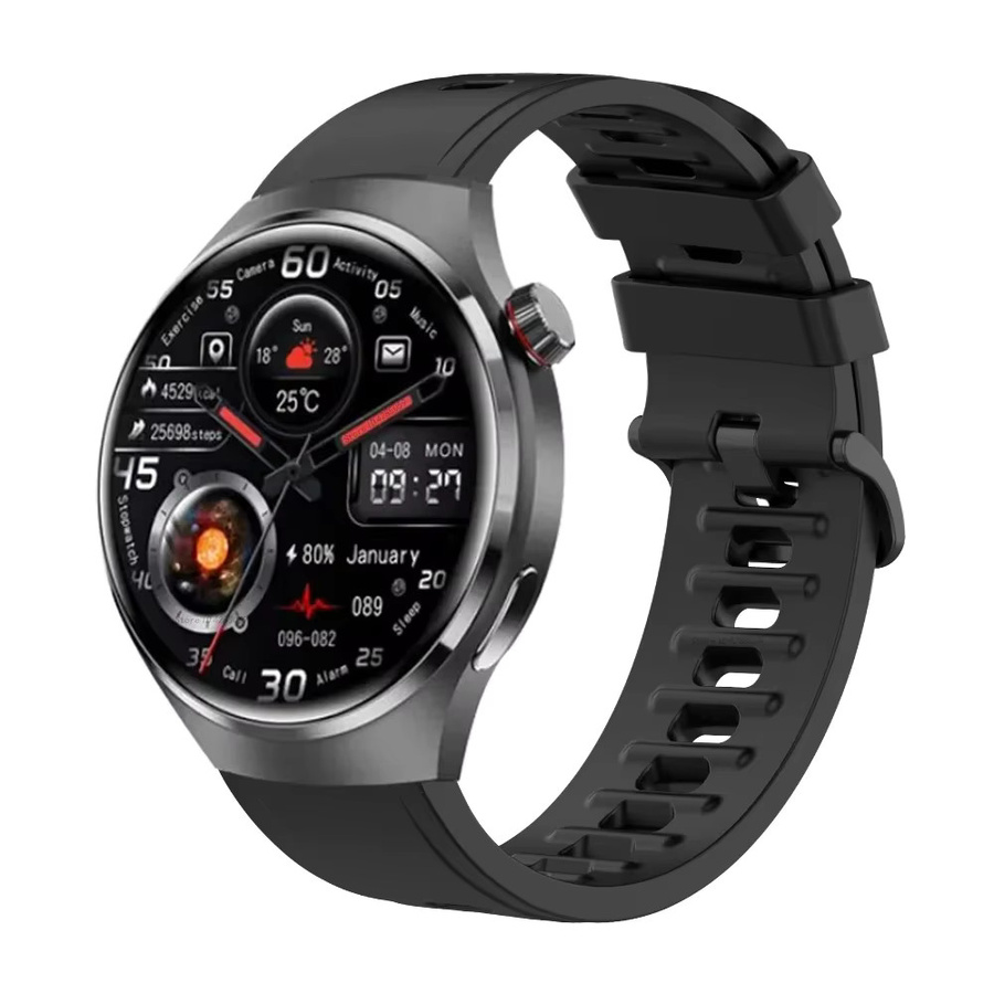 Uhrenarmband Silikon, Schwarz, Unisex - Bild 2