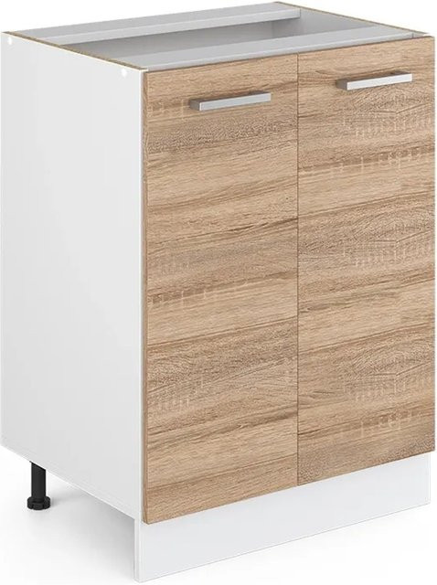 Vicco Küchenunterschrank R-Line Küchenkommode Sonoma Weiß B/T/H: 60 x 46 x 81,6 cm - Bild 1