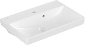 Villeroy & Boch Waschtisch Compact AVENTO in Weiß mit 1 Hahnloch und Überlauf, B/T: 55 x 37 cm - Bild 1