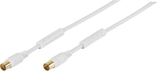 Vivanco Absorber TV / RD Antennenkabel 100dB in Weiß, 1,5m - Bild 1