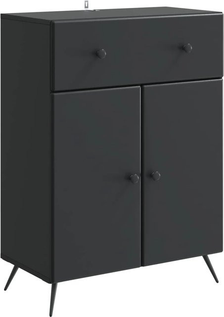 vidaXL Sideboard Schwarz Modern B/T/H: 66 x 34,5 x 90 cm - Bild 1
