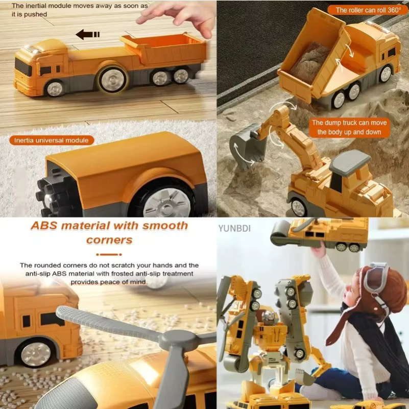 YUNBEIDI Magnetische Verformung Engineering Auto Roboter Baustein Spielzeug Set - Bild 3