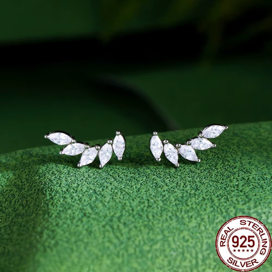 CWWZircons Ohrstecker, 925 Silber, Zirkonia, Damen - Bild 4