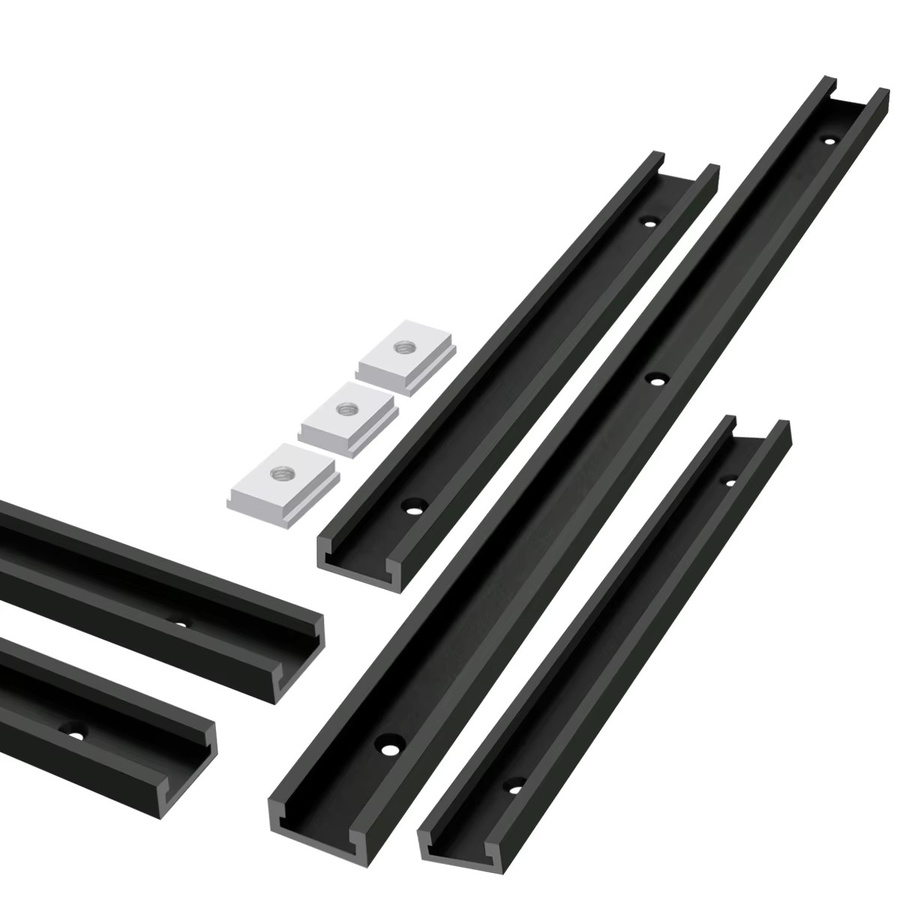 FNICEL 2er Set T30 T-Track Gehrungsschablone aus Aluminium in Schwarz für Router, Tisch und Bandsägen, Länge: 30 cm, 40 cm oder 50 cm - Bild 4