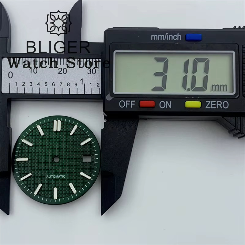 BLIGER Uhrenzifferblatt und Zeigerset, Grün, Silber, Unisex - Bild 4