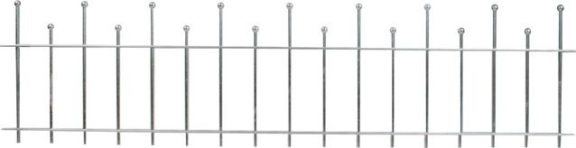 Metallzaun Zaunfeld Madrid aus verzinktem Stahl in Silber, Breite: 49,5 cm, Höhe: 200 cm, Tiefe: 25 cm - Bild 1