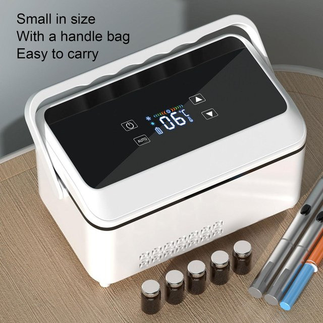 KaiSai Insulin-Kühlbox mit LED-Display und Temperaturregelung in Schwarz - Bild 1