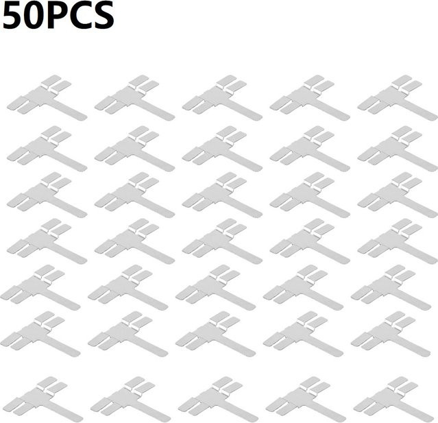 50 Stück T-Typ vernickelte Stahlband-Streifen in Silber für Lithium-Laptop-Batteriepacks und Spot-Schweißgeräte - Bild 1