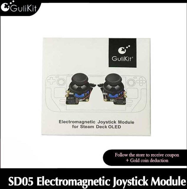 Gulikit Elektromagnetisches Joystick-Modul SD05 mit Hall-Effekt-Sensor als Ersatz für Steam Deck OLED in Schwarz - Bild 1