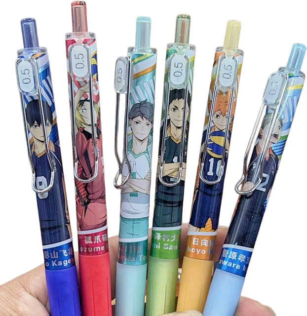 Bandai Haikyuu Anime Gelstift mit 0,5 mm Spitze, schnelltrocknende schwarze Tinte, mehrfarbig - Bild 1
