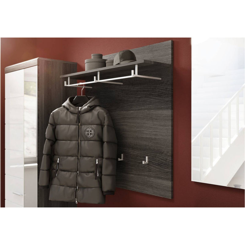 Garderobe SCOUT von xonox.home in Rauchsilber und Weiß, Hochglanz, modern, B/H/T: 272 x 197 x 40 cm - Bild 2