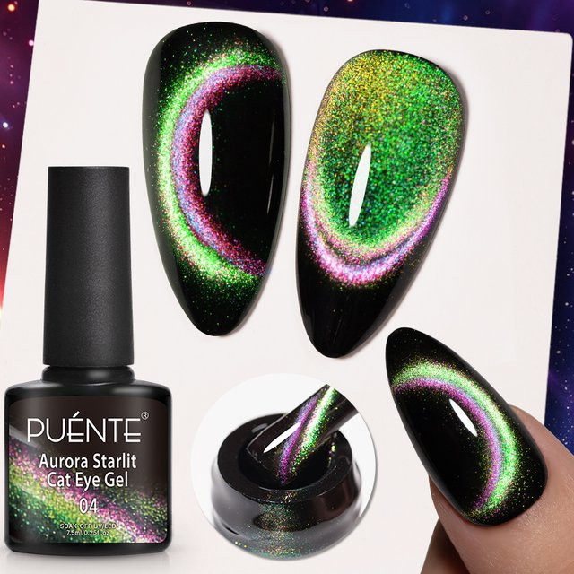 PUENTE Vibrant Starry Galaxy Cat Magnetischer Gel-Nagellack, 7,5 ml - Bild 1