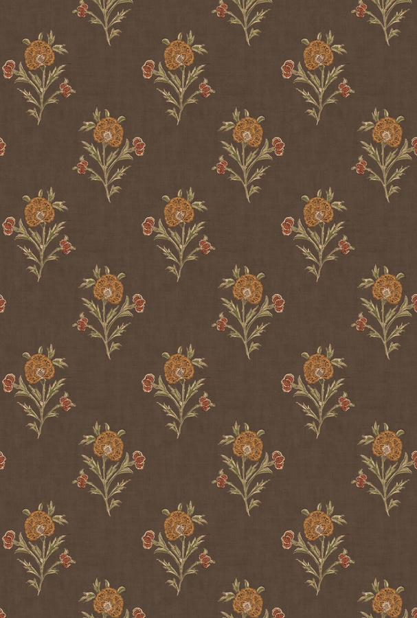 Mulberry Home Tapete Somerton Espresso Botanisches Floral Design Non-Woven - Bild 1