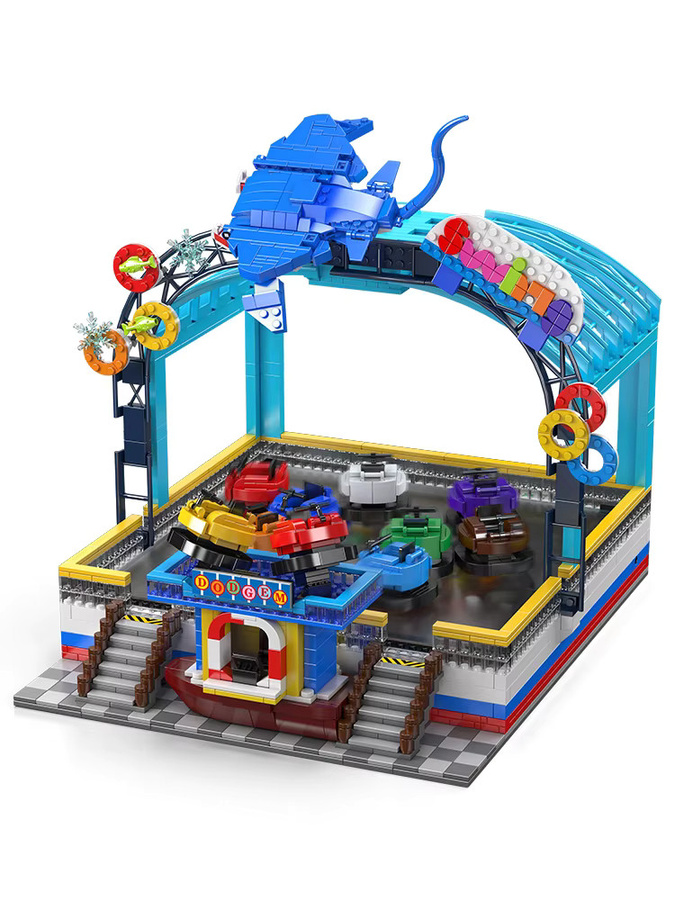 Mould King 11018 Freizeitpark-Spielzeug, Die Motorisierten Bumper-Boote, Baustein-Set, ab 14 Jahre - Bild 6