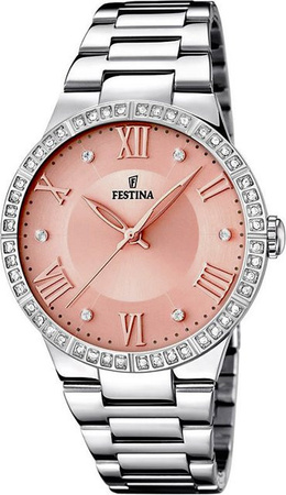 Festina Damenuhr, Quarz, Edelstahl, Roségold, 36 mm, 5 ATM