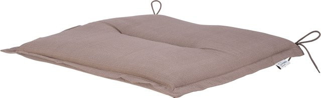 LIVARNO Sitzkissen Houston Beige mit Bindebändern, B/T/H: 45 x 45 x 5 cm - Bild 1