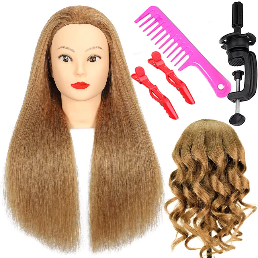 Simnient Trainingskopf mit 100% echtem menschlichem Haar, Unisex - Bild 4