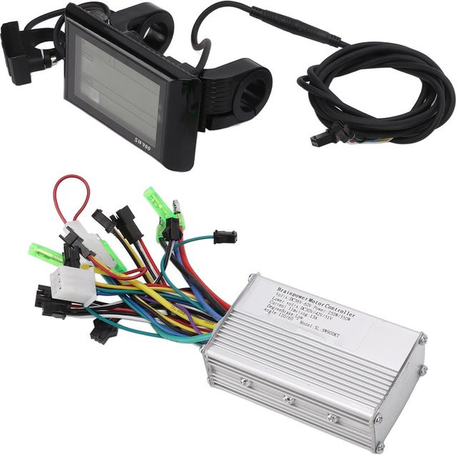 Shoemst Bürstenloser Motorcontroller und SW900 LCD-Display-Kit für Elektrofahrrad und Roller, 36V-60V, 250W-350W, Schwarz - Bild 1