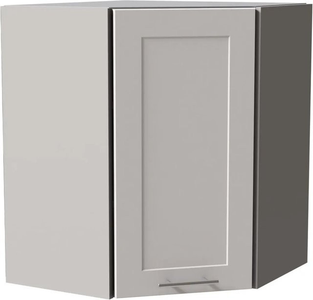 Eckhängeschrank Oslo von Feldmann-Wohnen in Grau und Weiß Matt, B/T/H: 60 x 60 x 72 cm - Bild 1