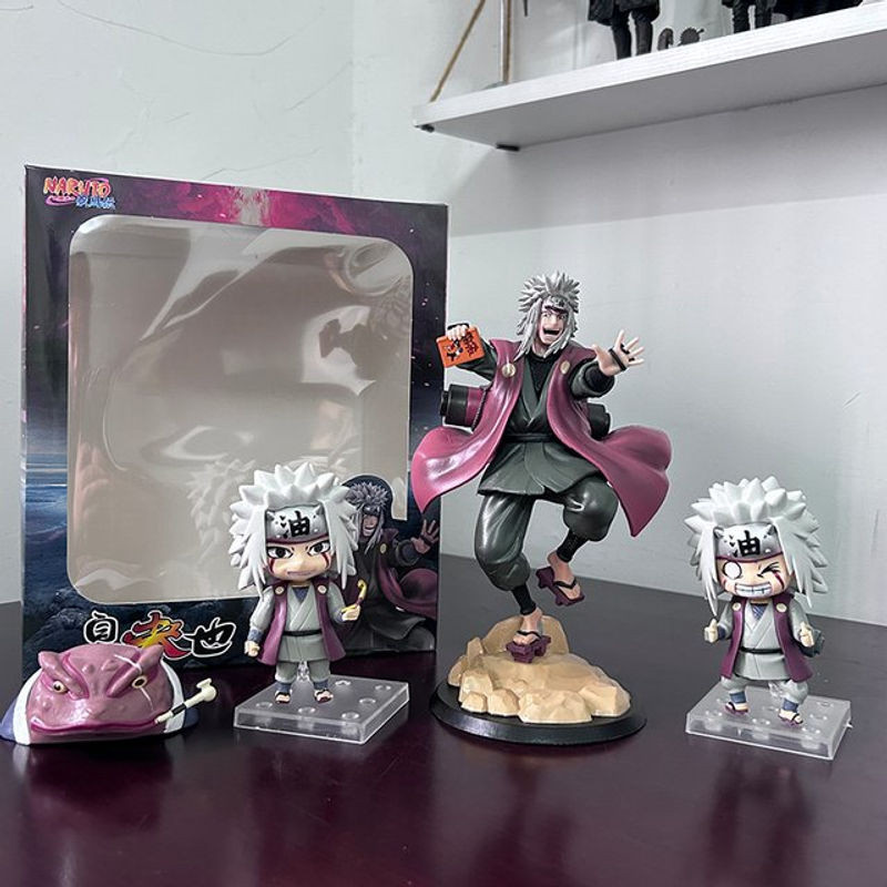 Bandai Naruto Shippuden Jiraiya Actionfigur aus Kunststoff, mehrfarbig, stehend - Bild 1