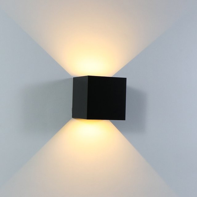 ygfeel Wandleuchte aus Aluminium in Schwarz mit Touch-Schalter, stufenlos dimmbar und warmweißem Licht, batteriebetrieben für Schlafzimmer, Flur und Treppen - Bild 1