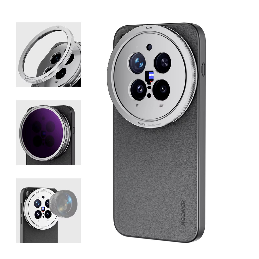 NEEWER Handyhülle für Vivo x300 Pro in Schwarz mit 67mm Filteradapter und 17mm Objektivhalterungen aus TPU/PC - Bild 6