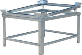Bauer Südlohn IBC-Restentleerer IR-2 aus Stahl, feuerverzinkt, Farbe: Silber, H x B x T: 755/860 x 1080 x 1280 mm - Bild 1
